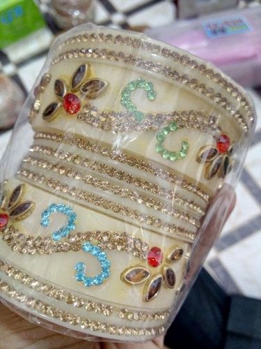 Rajputi Rajvadi Bangles 3 - Acrylic, Modern Design | Polished Finish, Fashion Jewelry for Women, Perfect for Anniversaries, Engagements, and Weddings