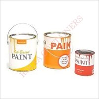 Paint Tin Cans - Tinplate, 1l To 5l Capacity | Durable, Leak-proof, Glossy Orange Finish, Metal Handle, Screw Top Lid