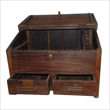 Wooden Desk & Box Wooden Desk & Box