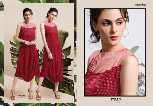 RAYON PRINTED KURTI FOR WESTERN WEAR