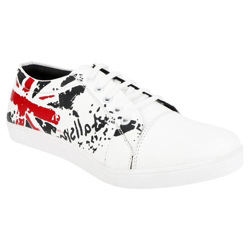 White Casual Shoe Lace Up