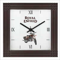 Rectangle Wall Clock - Plastic, 10.5x10.5 Inches, Brown, Quartz Movement, Stylish Durable Design