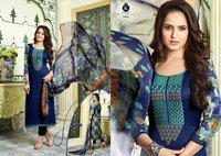 Pashmina Fabric Salwar Kameez With Embroidary Work