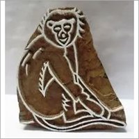 Monkey Hand Carved Wooden Blocks - 4x3 Inch , Custom Design Options For Printing, Papercraft, And Educational Uses