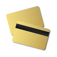 Gold Cards - Polyvinyl Chloride, 55 x 87 mm, Golden | Double Sided, Water Resistant, Rectangular Shape