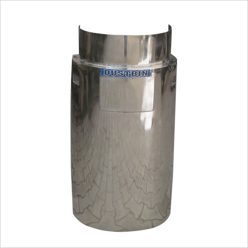 Polished Stainless Steel Dustbin (For Railway)