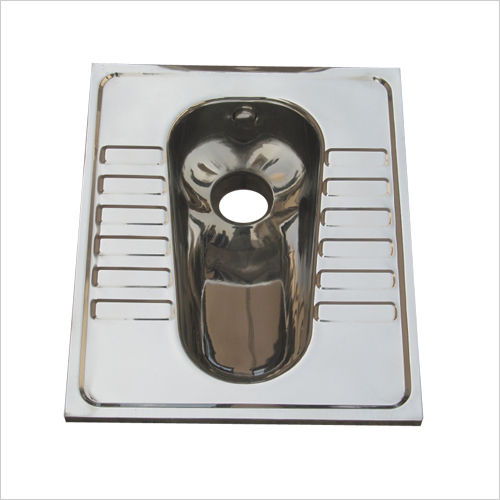 Polished Stainless Steel Lavatory Pan Flush Type