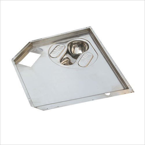 Polished Stainless Steel Toilet Pan With Floor For Railway