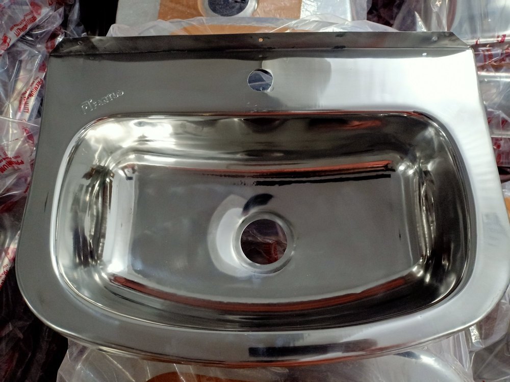 Stainless Steel Rectangular Wash Basin - Feature: Polished