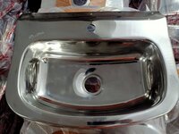 Stainless Steel Rectangular Wash Basin - Feature: Polished