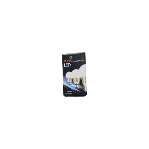 7 W LED Bulb - Plastic, 60x60x120mm, White | Energy Saving, Durable, Bright Light, Easy Install