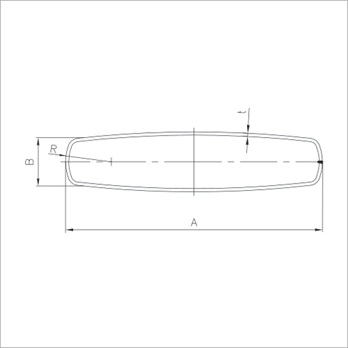 Rectangular Aluminum Air Oil Tubes Half Round