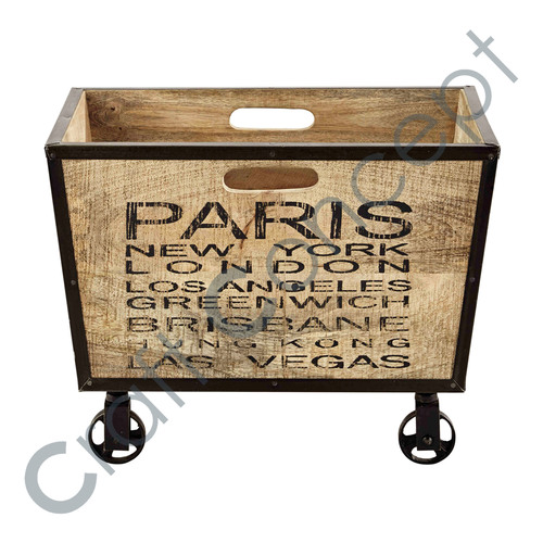 Paris Printed Wooden Box No Assembly Required