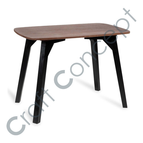 Pine Wood & Iron Sofa Bed Side Table - Lightly Bleached Spruce Top Black Metal Frame | Eco-Friendly Minimalist Urban Design No Assembly Required