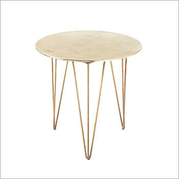 Brass Plated Iron Side Table