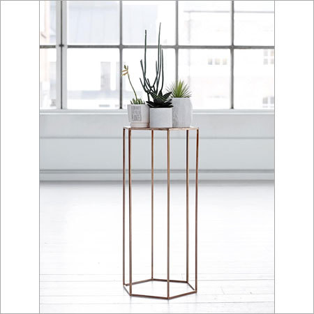 Copper Plated Pentagonal Table