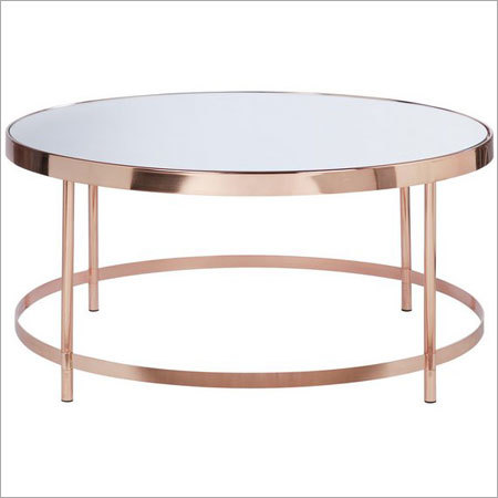 Copper Plating Round Glass Top