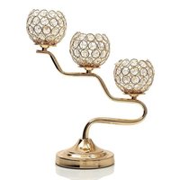 Gold Thanksgiving Crystal Candelabra For Home/holiday Decoration