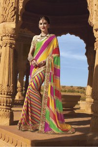 Designer Leheriya Printed Saree