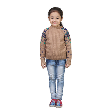 Girl Sweater - Wool Blend, Various Sizes, Beige | Soft Fabric, Warmth, Stylish Design, Comfortable Fit, Durable Material, Machine Wash