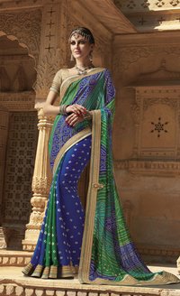 Designer Bandhni Printed Saree
