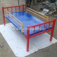 Blue Colorful Strong Iron Cot Bed