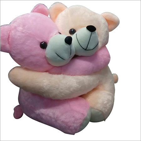 Pink And Cream Teddy Bear Love Pair Toy