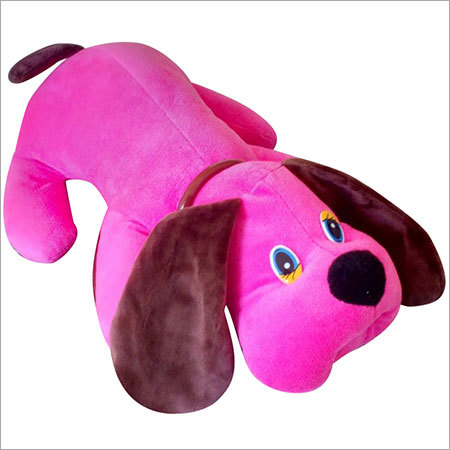 Pink Smiley Dog Soft Toy