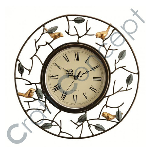 Roman Metal White Wall Clock No Assembly Required