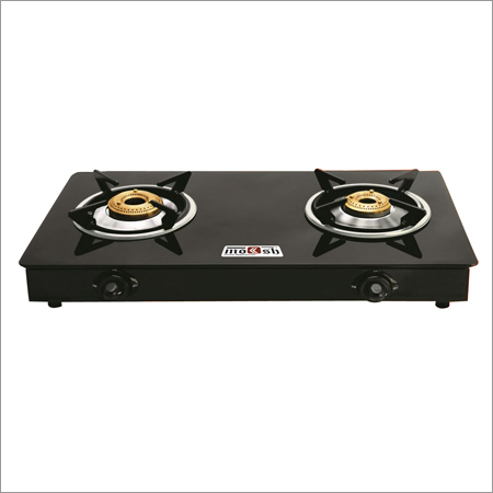 Glitz 2 Burner Glass Top Black-with Jindal Cock