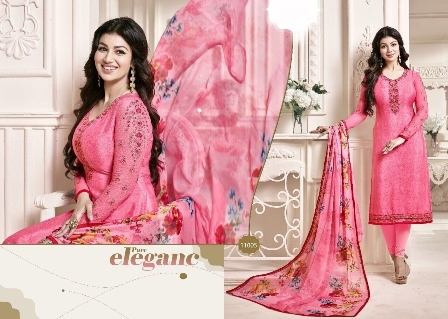 Indian Replica Pink Designer Churidar Suit