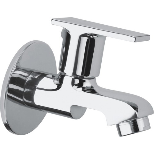Brass Bib Cock For Bathroom Fitting - Color: Silver
