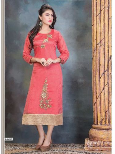 FANCY FABRIC KURTI FOR PARTY WEAR