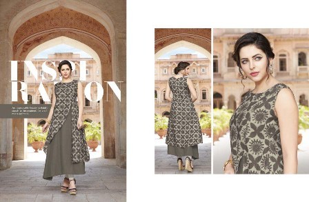 Shaded Printed Long Top - Cotton, Customized/L/XL/XXL/XXXL Sizes | Full Sleeves, All Season, Designed for Modern Ethnic Style