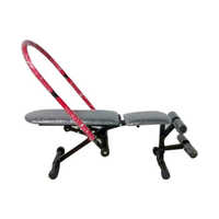 Ab King Pro Machine - Foam & Steel, 100x50x40 Cm, Red | Abdominal Exercise, Back Support, Easy Use, Home/gym Use, Portable Design, 1 Year Warranty