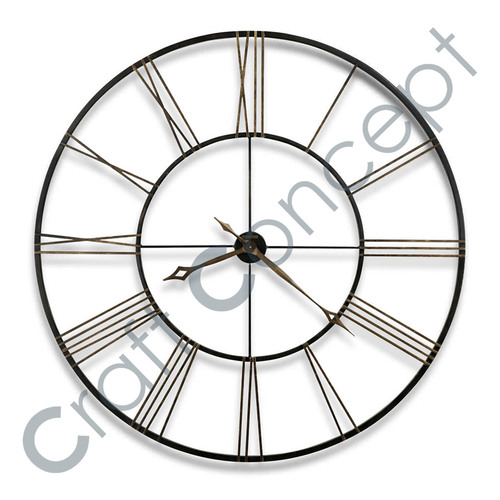 Roman Metal White Wall Clock No Assembly Required