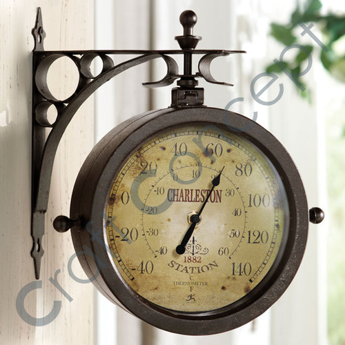 Side Hanging Wall Clock - Iron Frame with Mirror Finish | Eco-Friendly, No Assembly Required, Versatile Design for Indoor Use