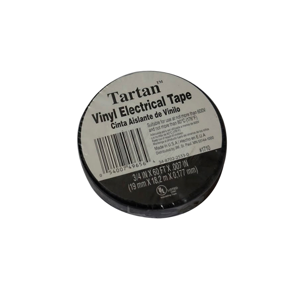 Double Sided Tapes - Vinyl 19mm x 20m, Black, 0.13mm Thick | Rubber Adhesive, Waterproof, Versatile, Durable