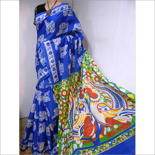 Multicolor Cotton Block Printed Saree