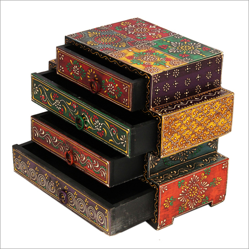Handpainted Wooden Chest Drawer
