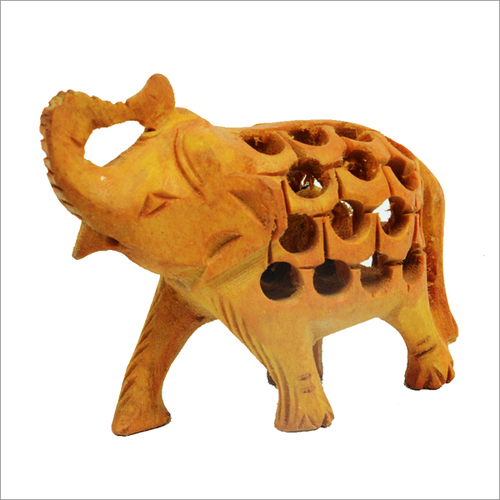 Wooden Carved Elephant Statue