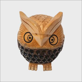 Wooden Owl Statue