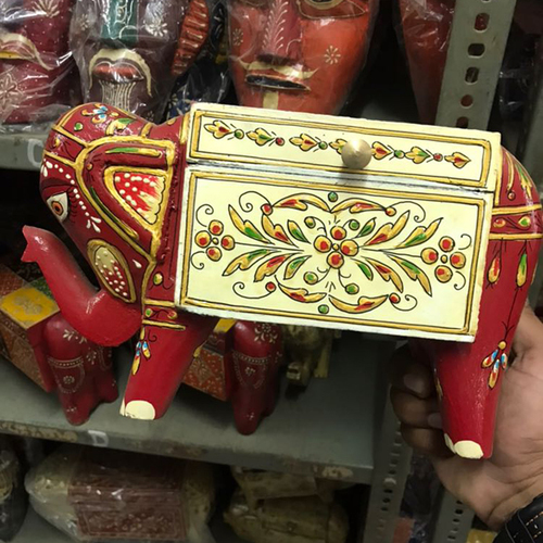 Hand Painted Elephant Box