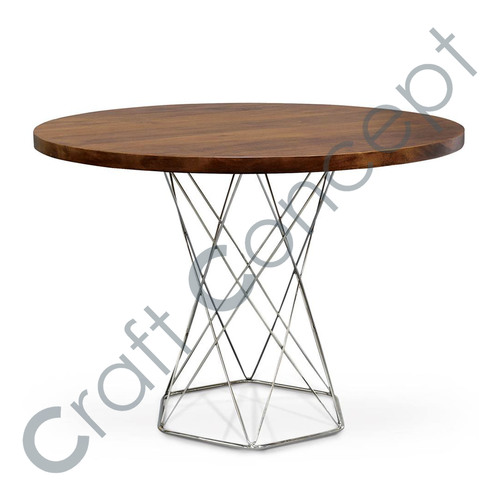 Round Wooden Coffee Table No Assembly Required