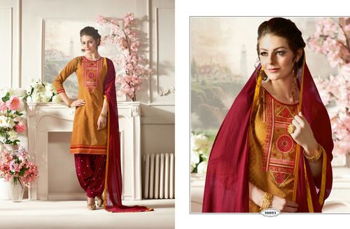 FANCY CHANDERI COTTON PRINTED SALWAR KAMEEZ