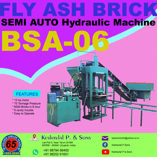 Semi Automatic Fly Ash Bricks Plant