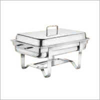 Rectangular Lift Top Chafing Dish - High Grade Stainless Steel | Polished Finish, Fully Covered Lid, Ideal For Events