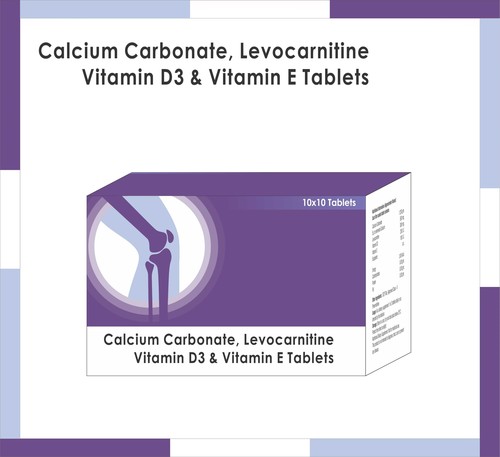 Calcium Carbonate, Livocarnitine, Vitamin D3 & Vitamin E Tablets