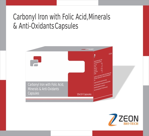 Carbonyl Iron with Folic Acid, Minerals & Anti Oxidants Capsules