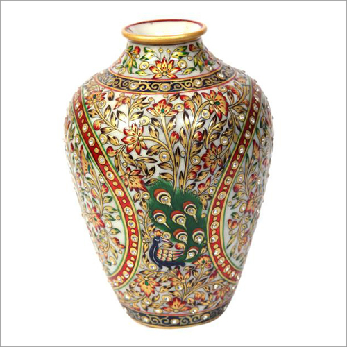 Decorative Studded Marble Vase